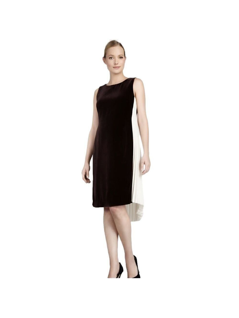 Rachel Roy Velvetine Dress sz 2 Elegant and White Sleeveless Dress deep purple